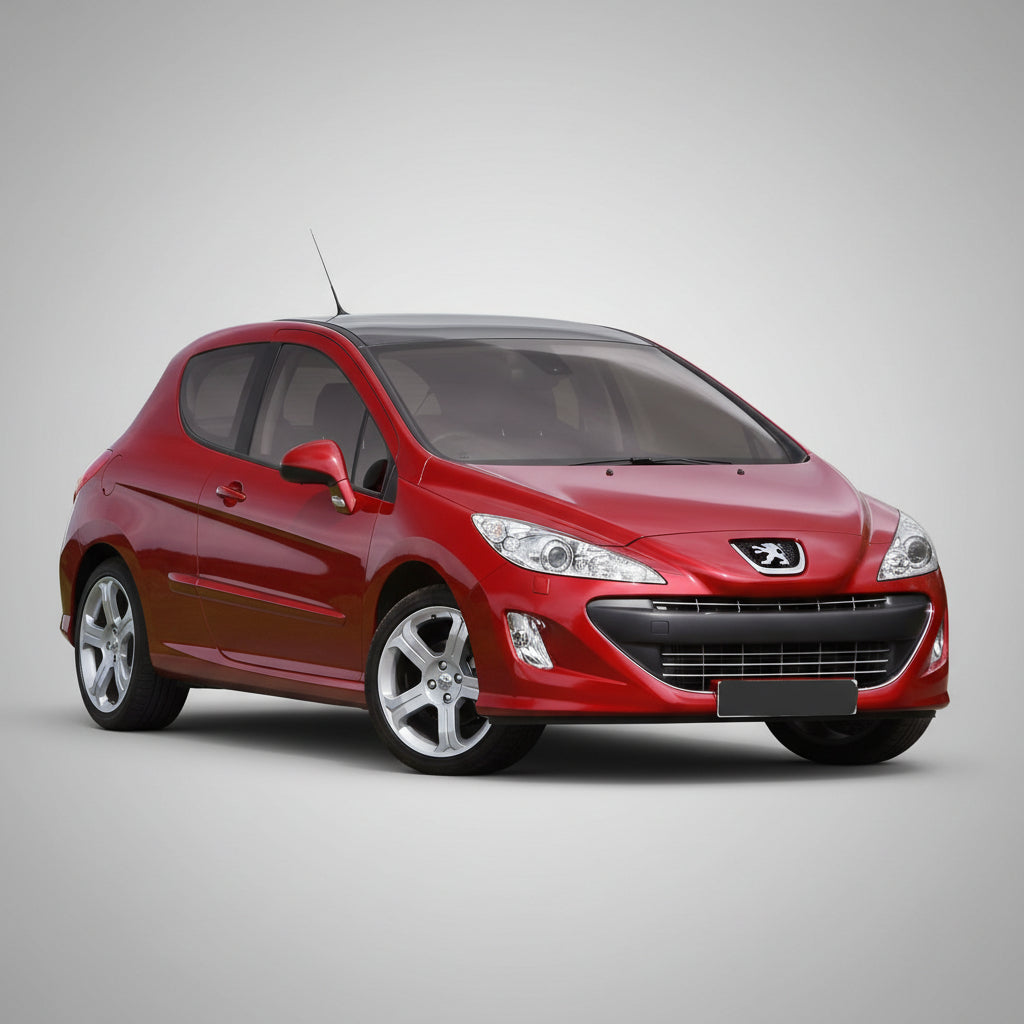 Car Mats Tray Compatible Peugeot 308 3 Doors (2007-2011) Black