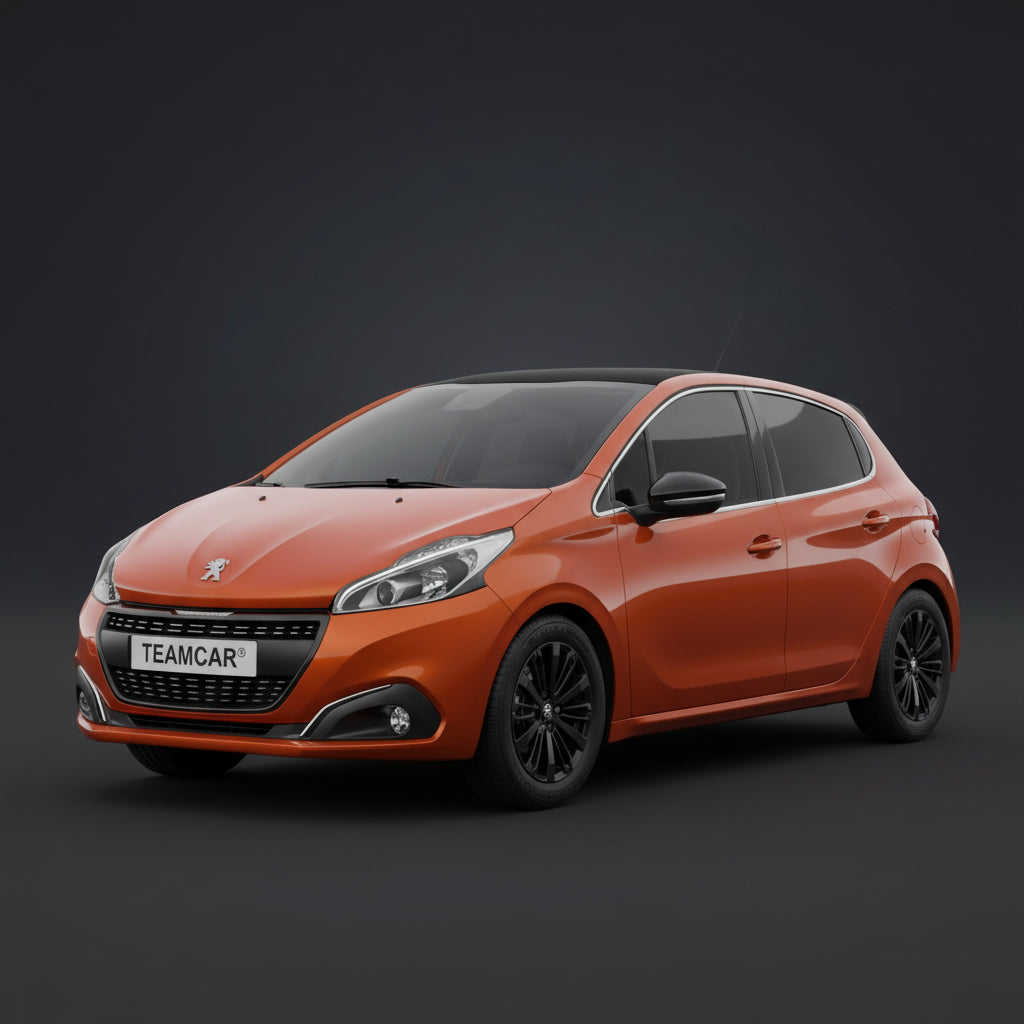 Orange Peugeot car