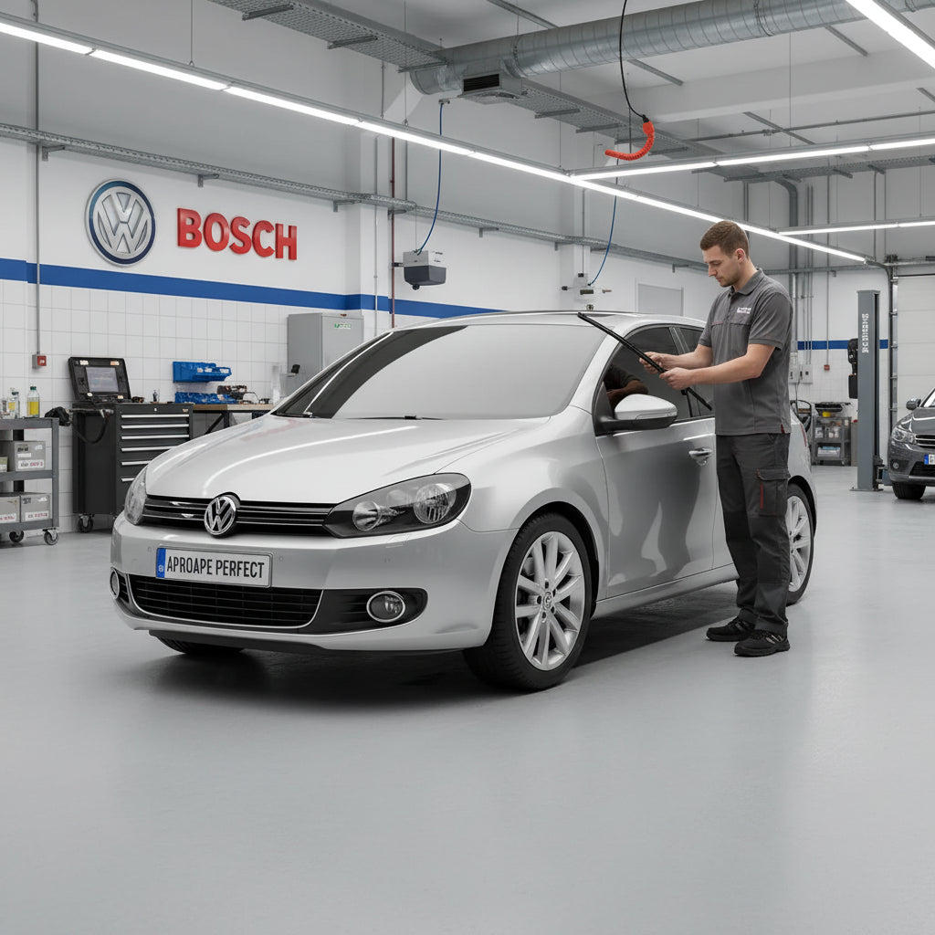 Schimbare Ștergătoare la VW Golf 6 (5K1) fabricat 2008-2013 cu setul dedicat Bosch Aerotwin A979S