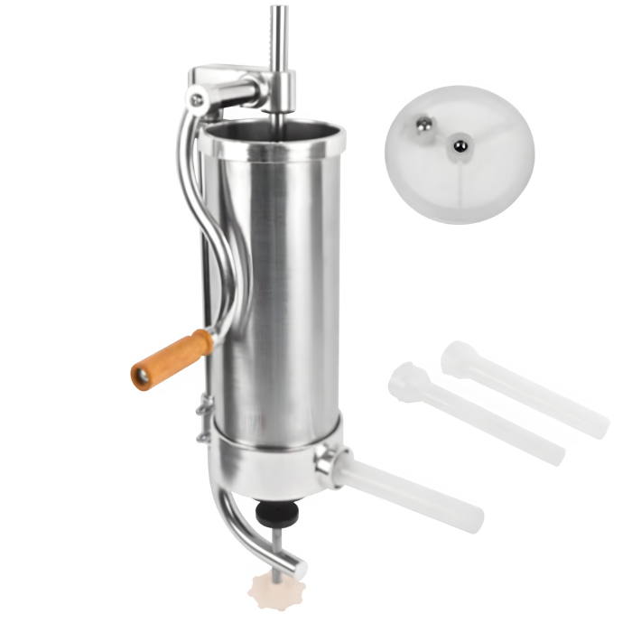 Aparat Manual de Facut Carnati APF® 2.5kg – Prindere G-Clamp, 4 Palnii, Inox