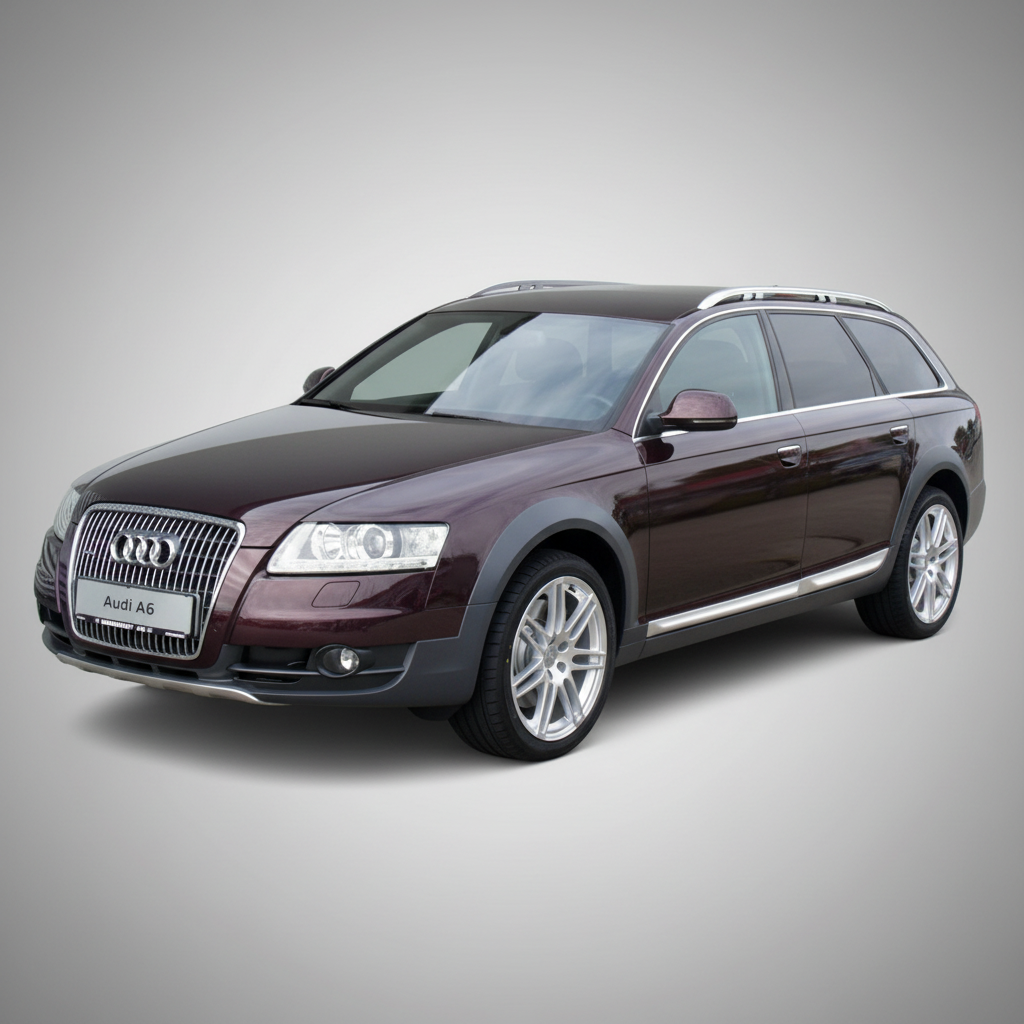 Brown Audi A6 Allroad on a white background