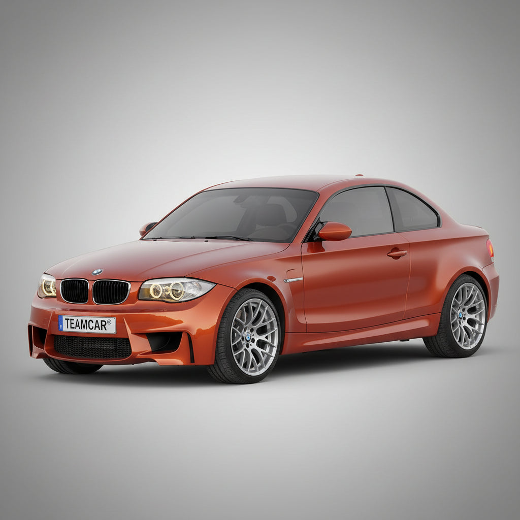 Red BMW car