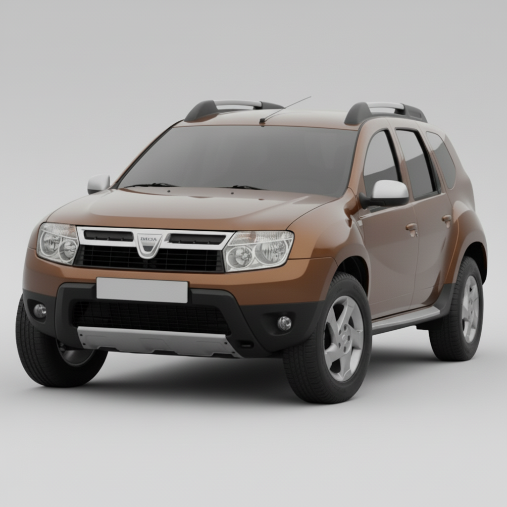 Brown Dacia Duster I (2010 – 2013) SUV on a white background