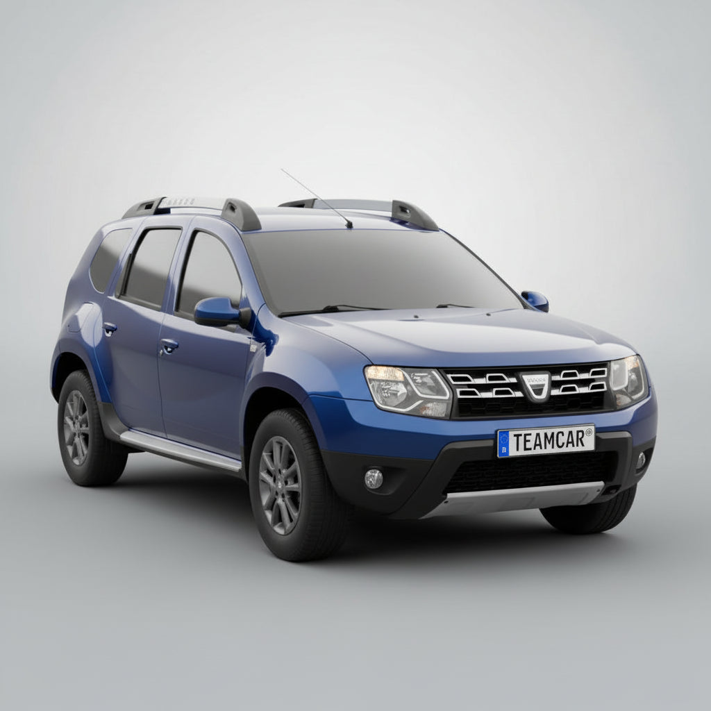 White SUV on a gray background