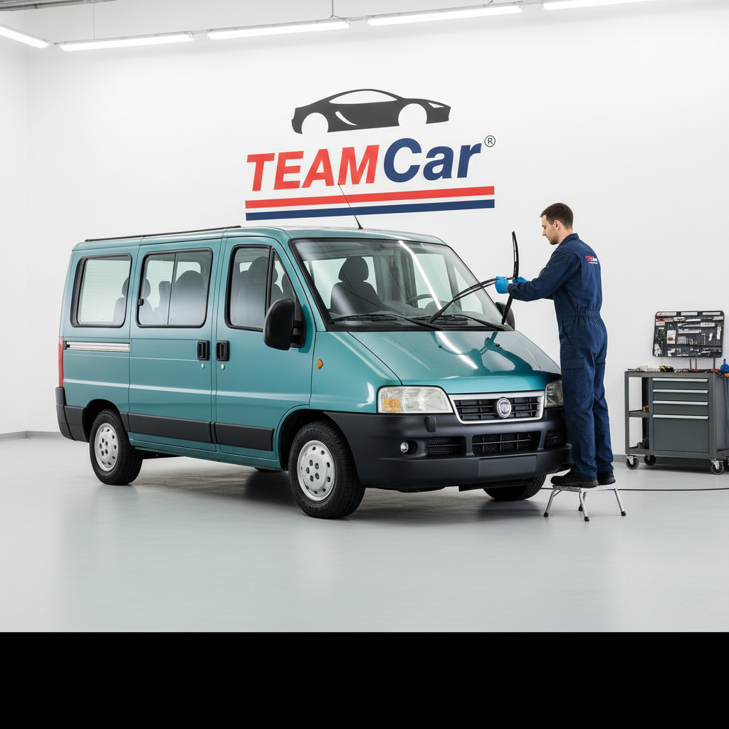 Teal Fiat Ducato (230-234) 1994-2002 on a white background