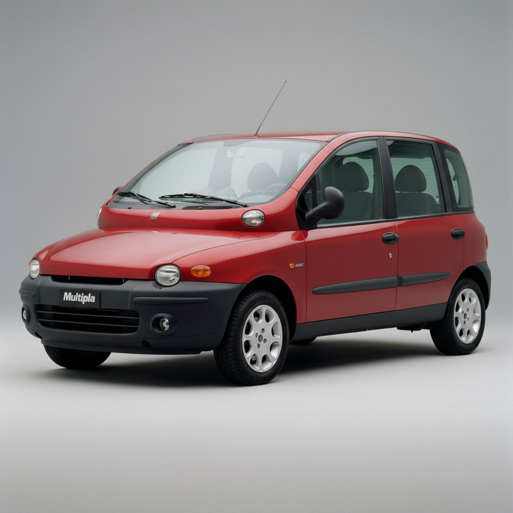 Red Fiat Multipla car