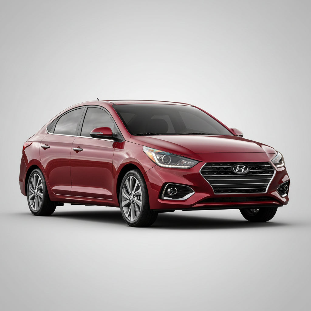 Red Hyundai Accent car