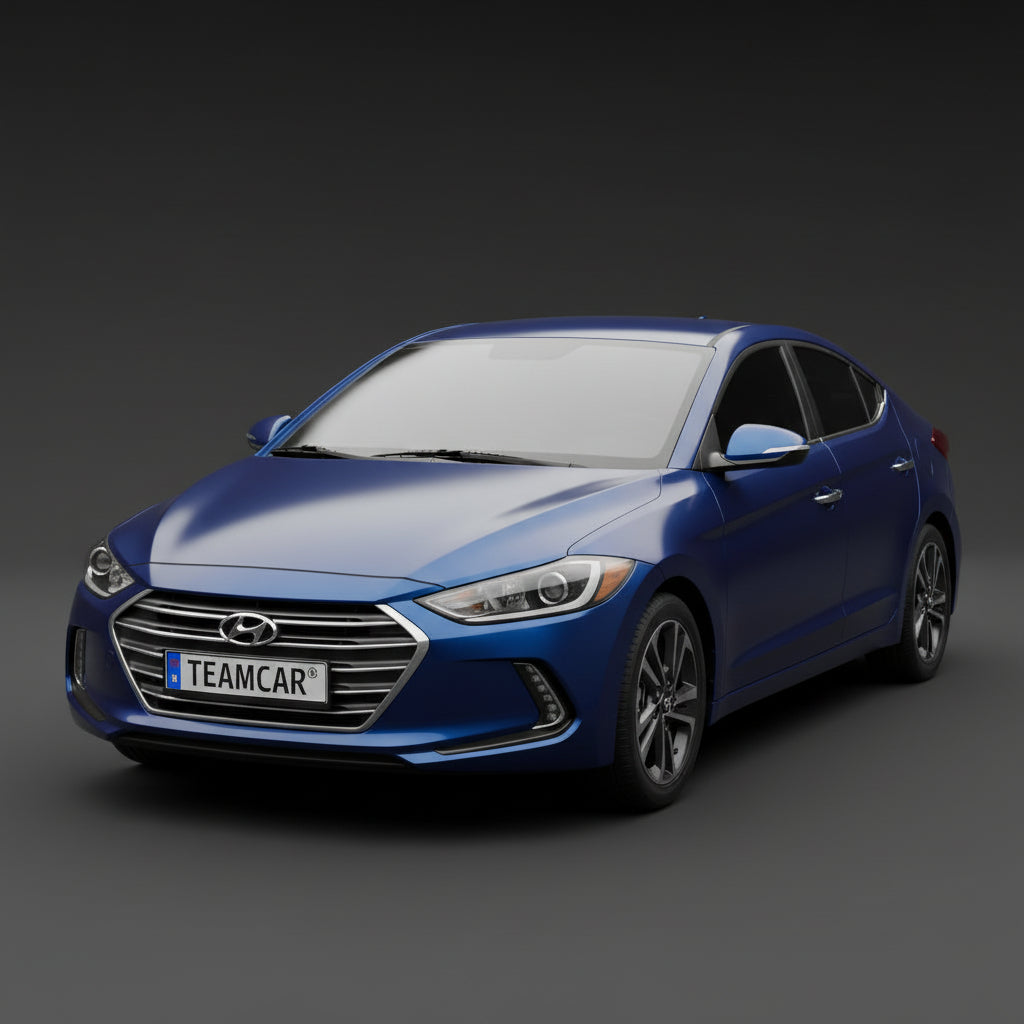 Red Hyundai car