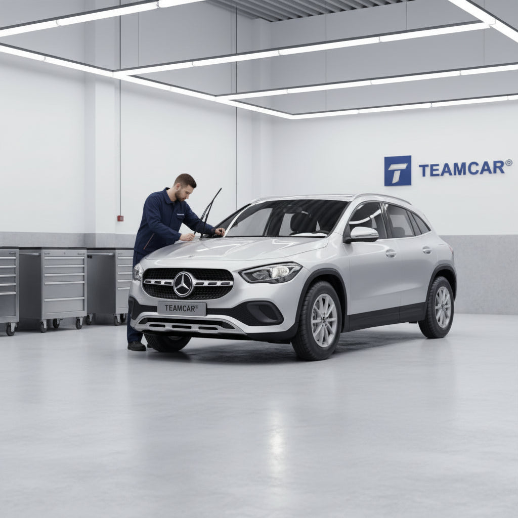 Silver Mercedes-Benz SUV on a white background