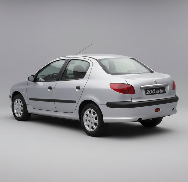 Silver Peugeot 206 Sedan