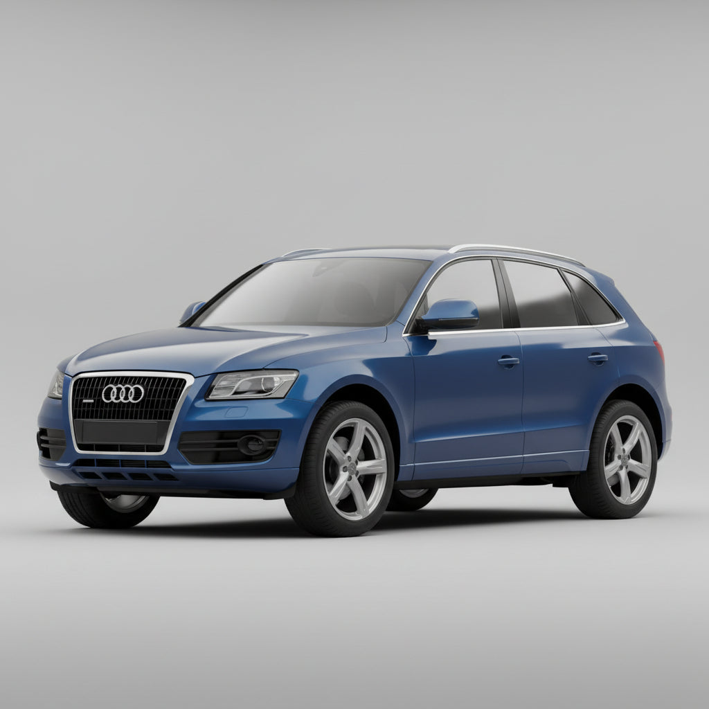 Blue Audi SUV on a gray background