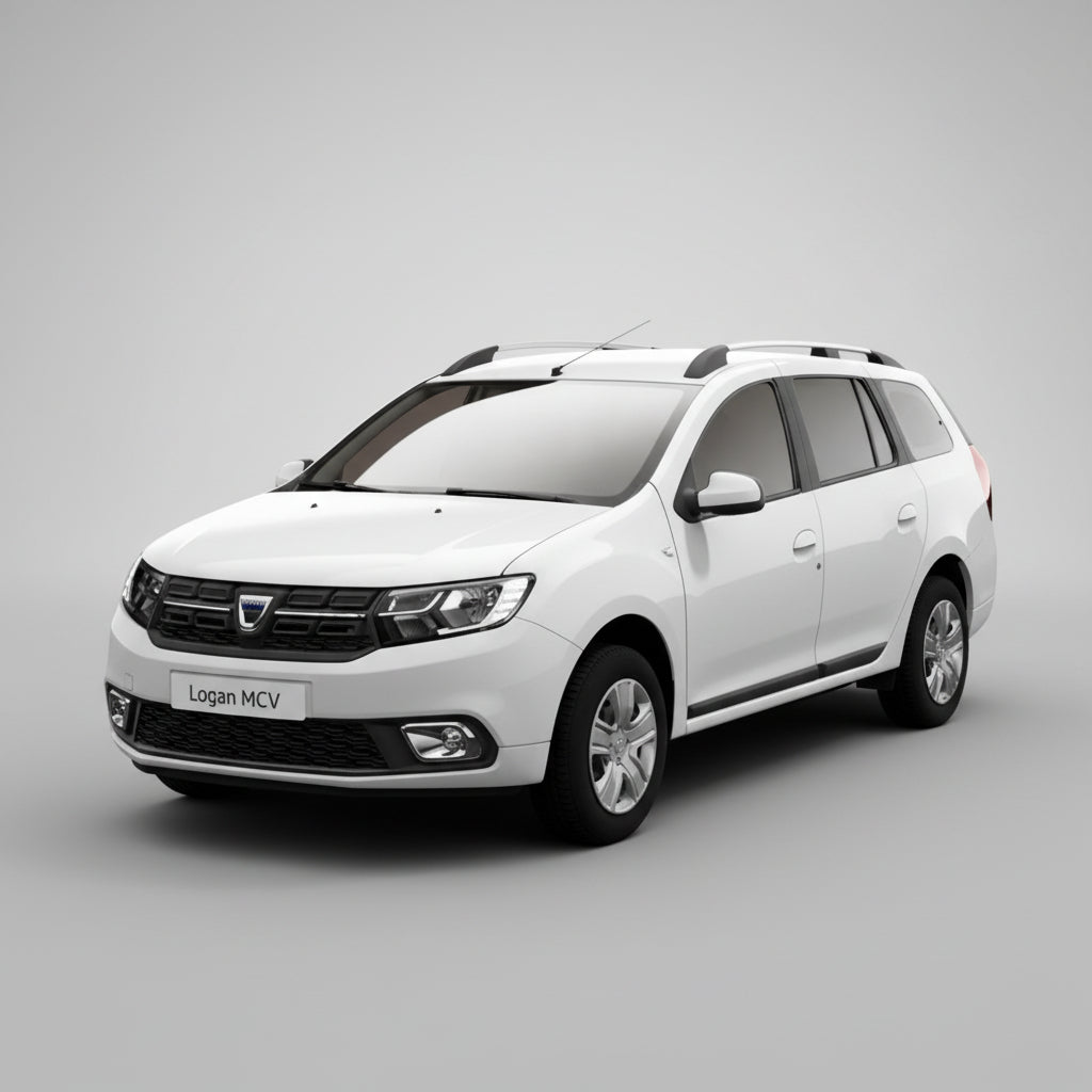 White Dacia Logan MCV on a white background