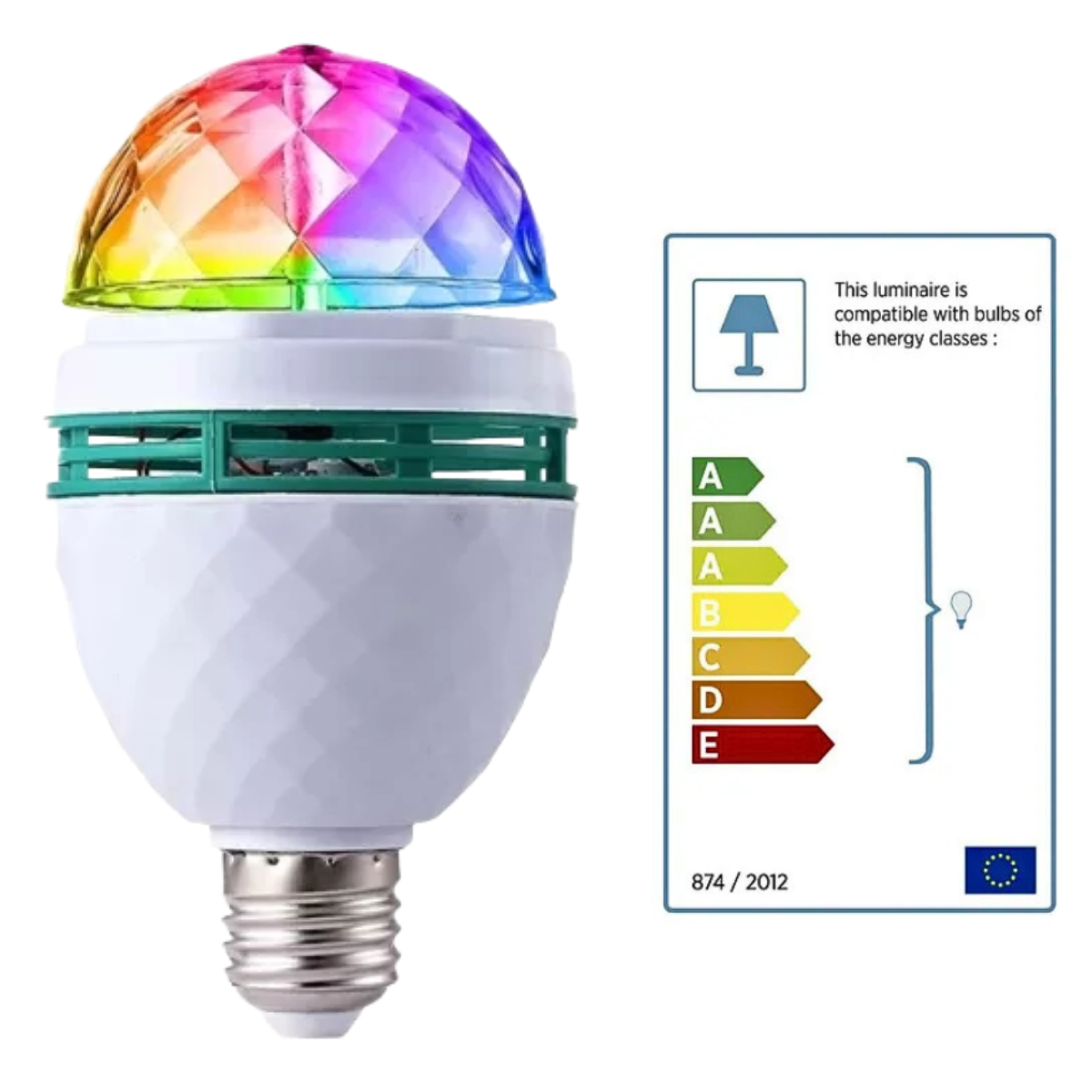 Magische Weihnachtsbeleuchtung – Rotierende RGB-Effekte, 3 W, E27-Fassung