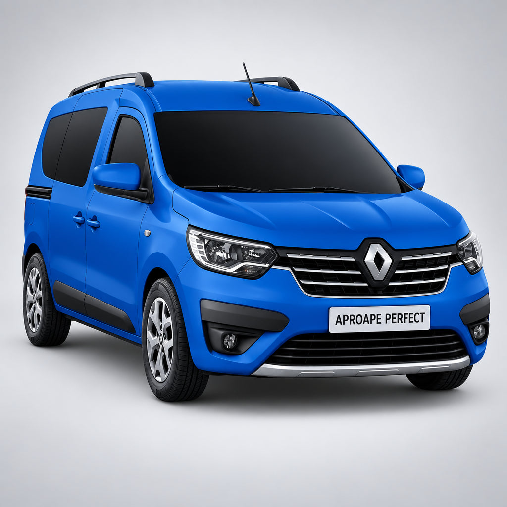 Renault Express MPV K6 albastru pe fundal gri