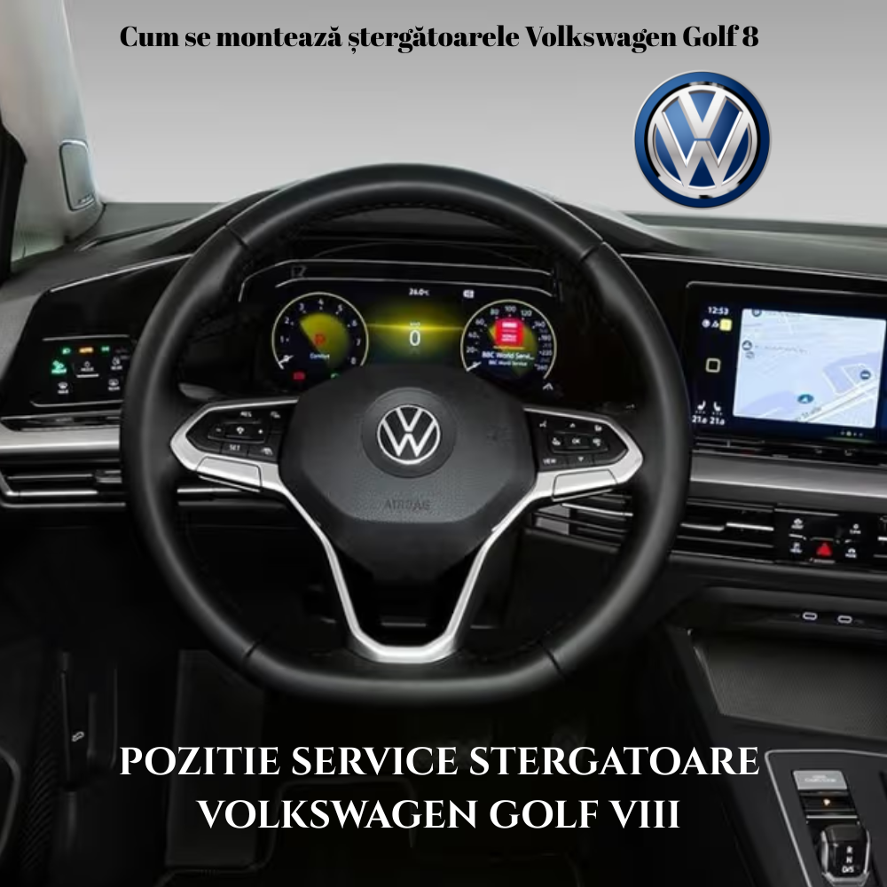 Cum se montează ștergătoarele Volkswagen Golf 8