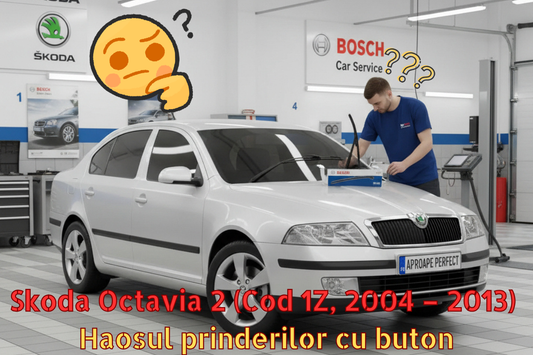 Ghid ștergătoare Skoda Octavia 2: Side Pin sau Push Button?