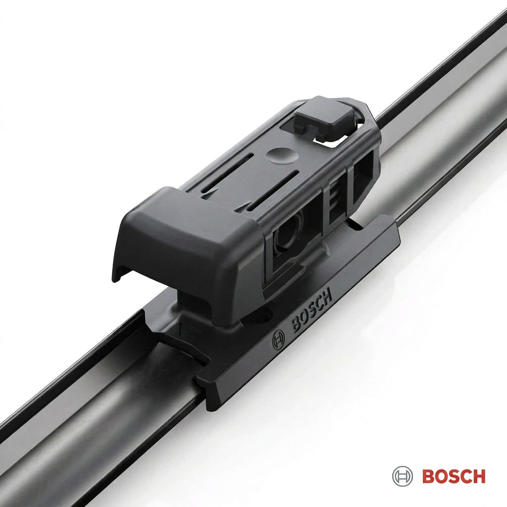Detaliu adaptor preasamblat pe lamela Bosch Aerotwin A854S