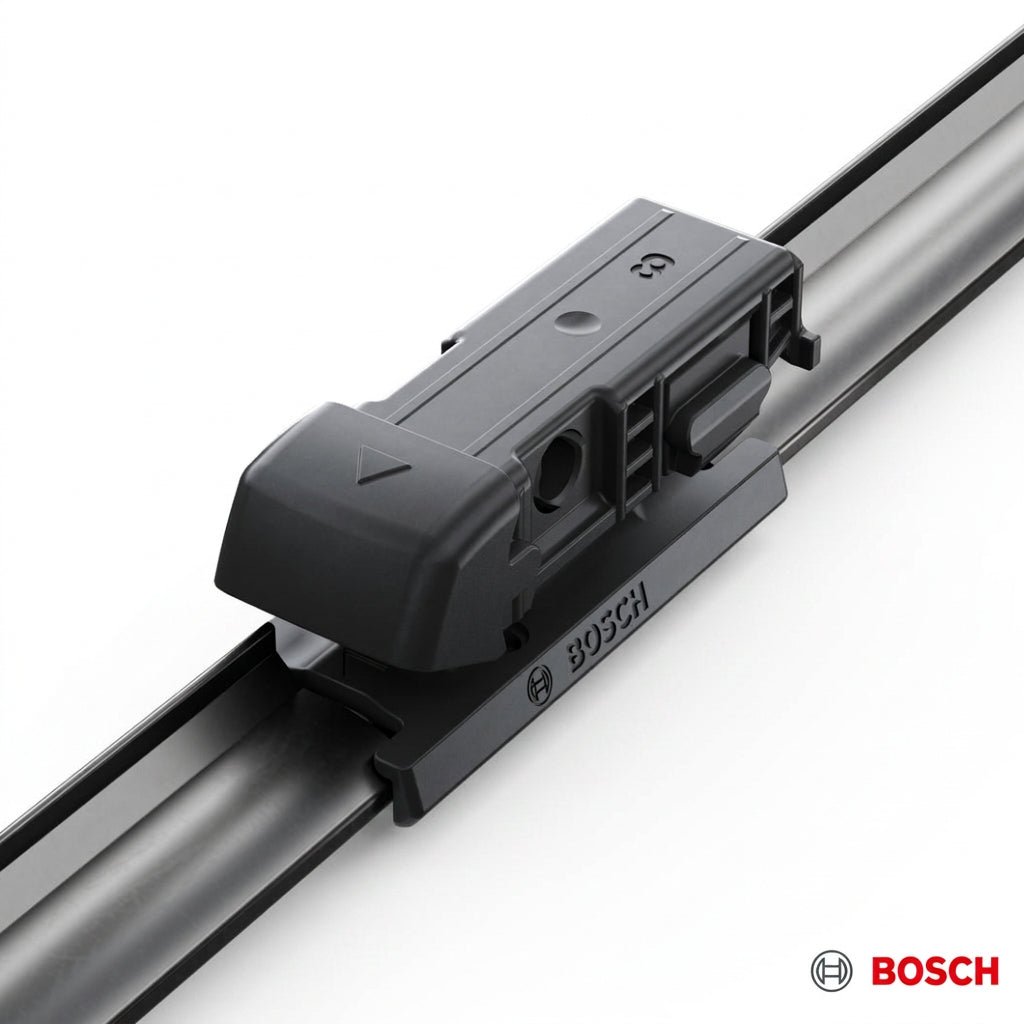 Detaliu al adaptorului original preasamblat Bosch Aerotwin A746S