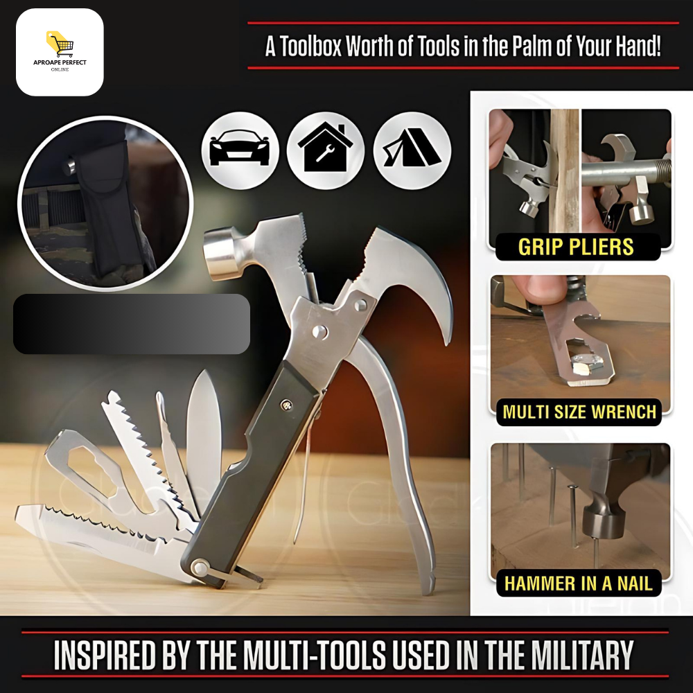 Tac Tool 18-in-1 Multi-Tool cu Husă pentru Curea