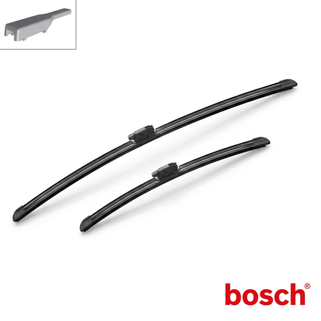 Set două lamele Bosch Aerotwin A994S și ilustrație a brațului compatibil