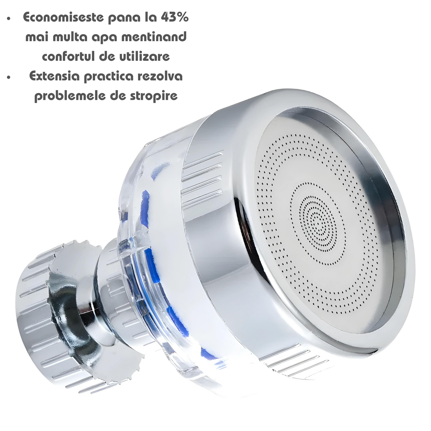 Kit 2 Piese AeratorRobinet Rotativ 360° cu Filtru - EconomisireaApei și FiltrareaInBaie sau Bucătărie