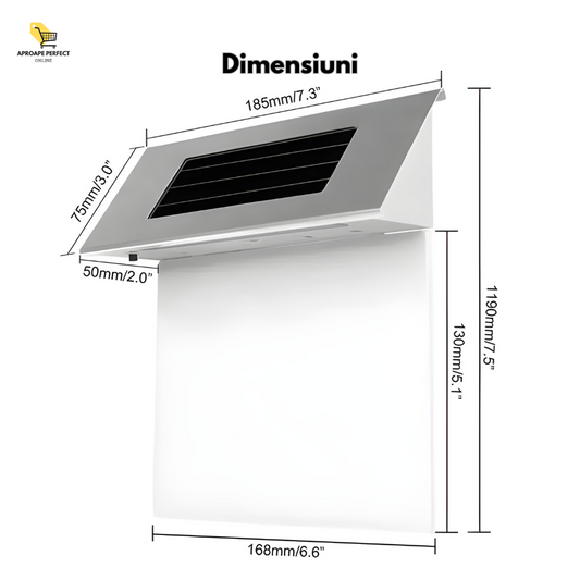 Număr Casă cu 4 Lumini Led și Panou Solar