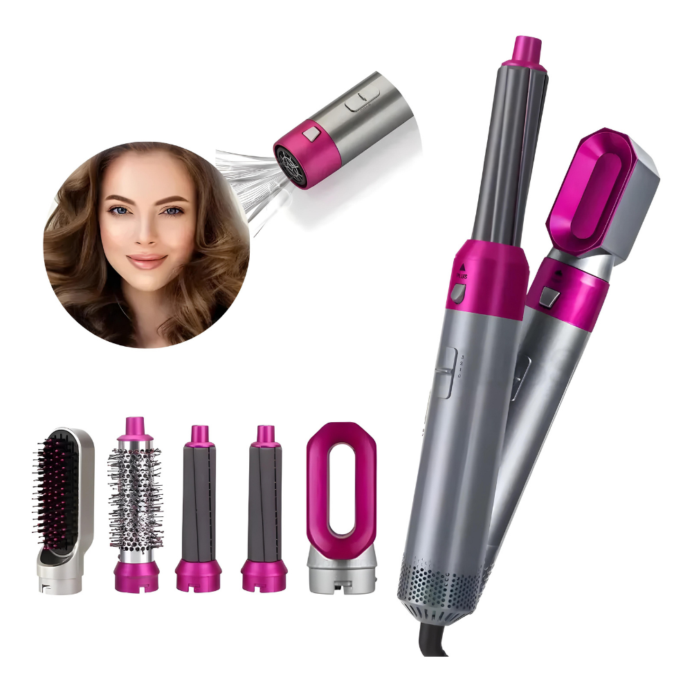 Hot Air Brush - Set Profesional 5 în 1 pentru Coafură