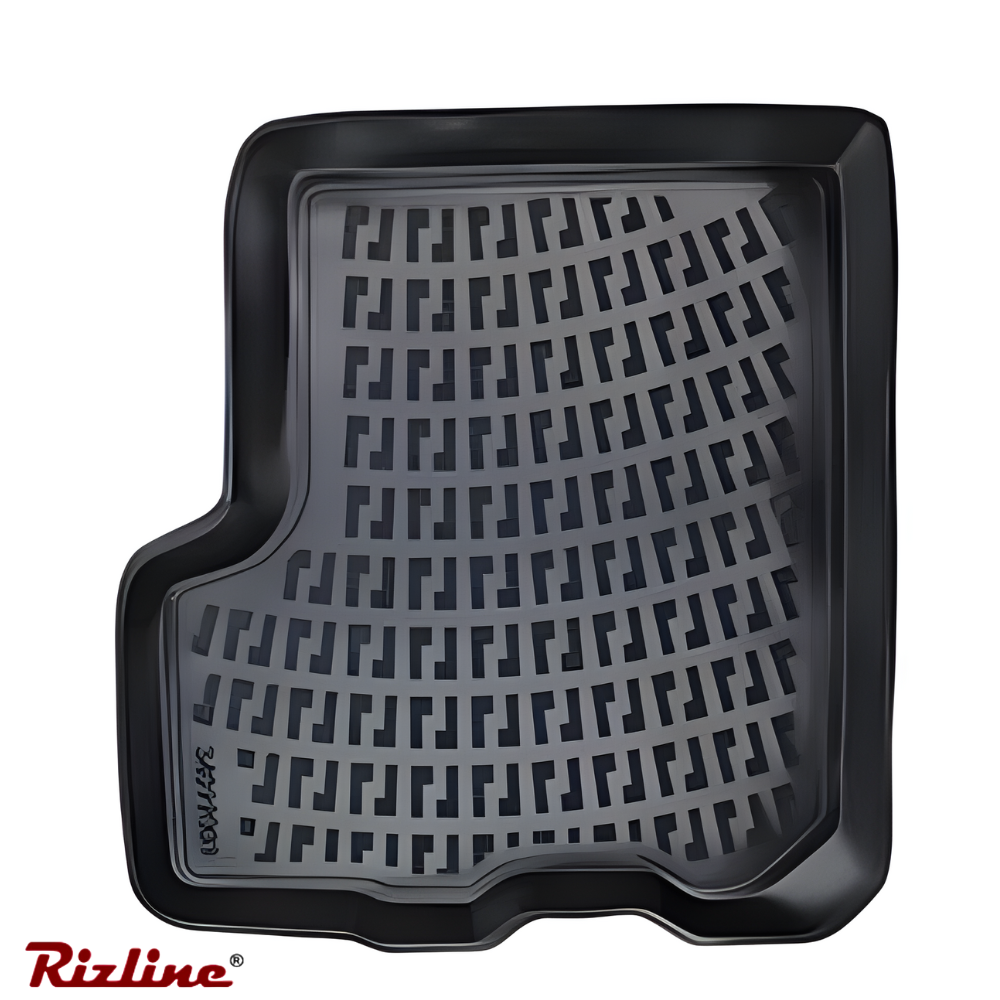 Covoraș auto negru cu logo-ul Rizline pe fundal alb