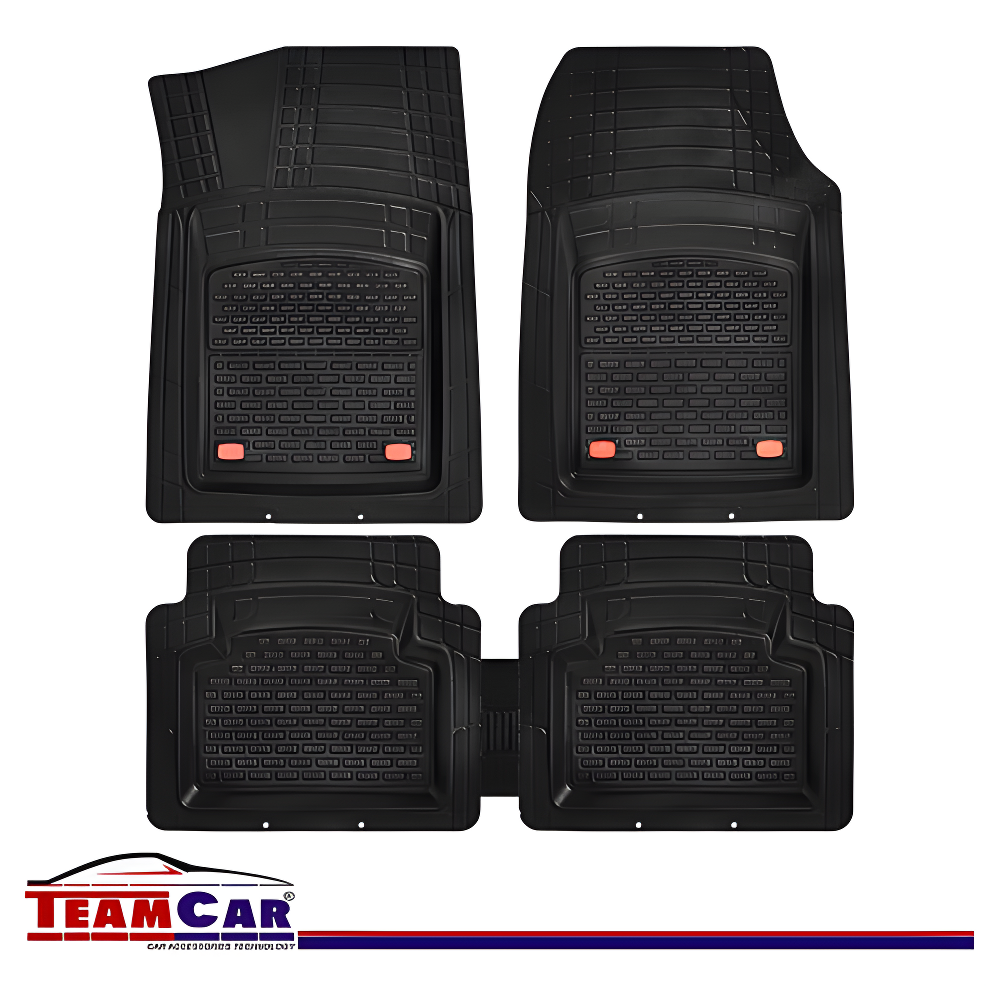 TEAMCAR® Universal-Ablagematten für Audi A4 B6 Variant (2000–2004), 5-teiliges Set, Schwarz