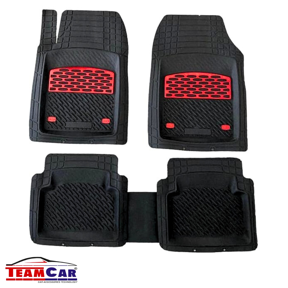 Covorase Auto Compatibile Volkswagen Golf 5 TEAMCAR® Negru Tip Tavă, Set Fata-Spate Negru intens