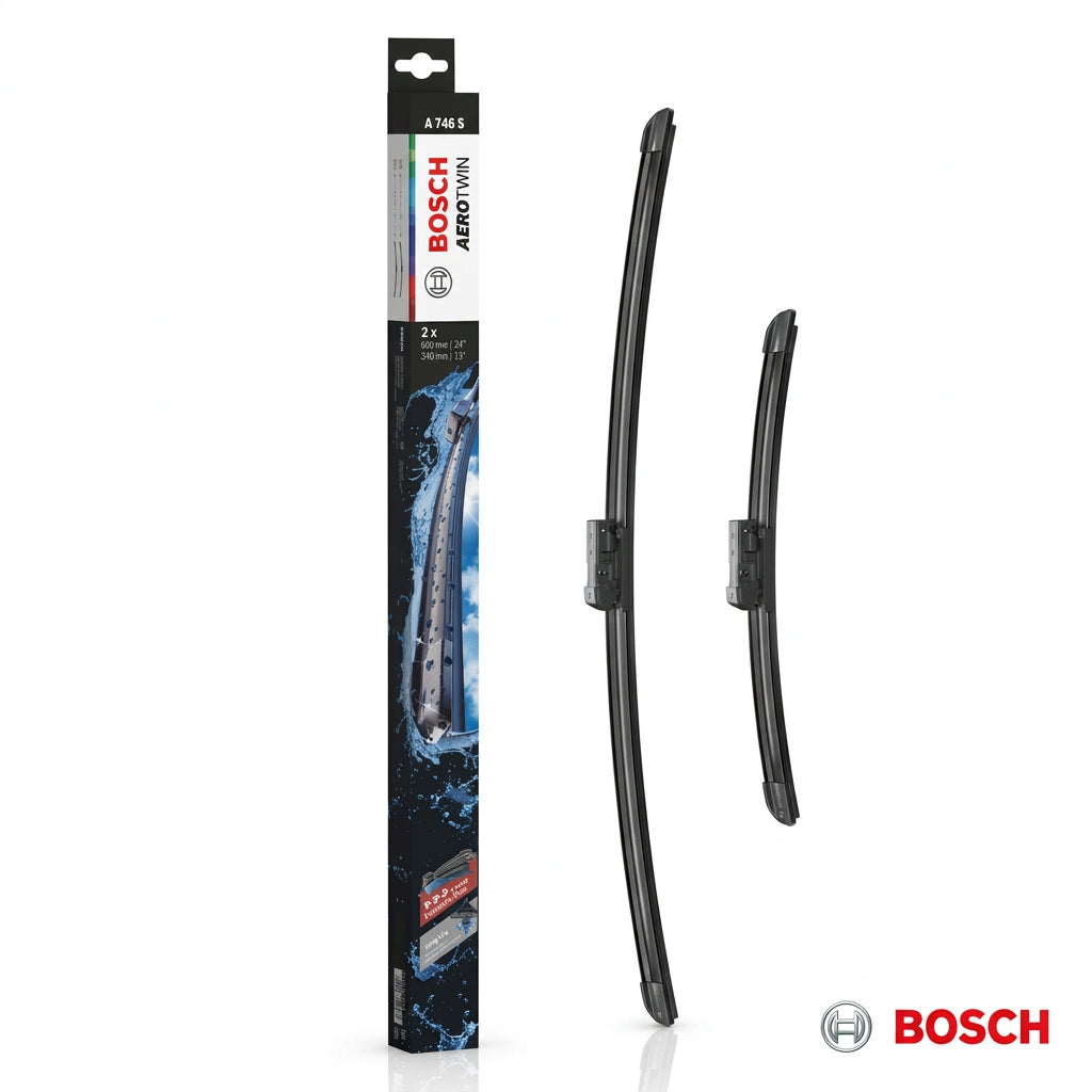 Ambalaj Bosch Aerotwin A746S și două lamele de 600 și 340 mm