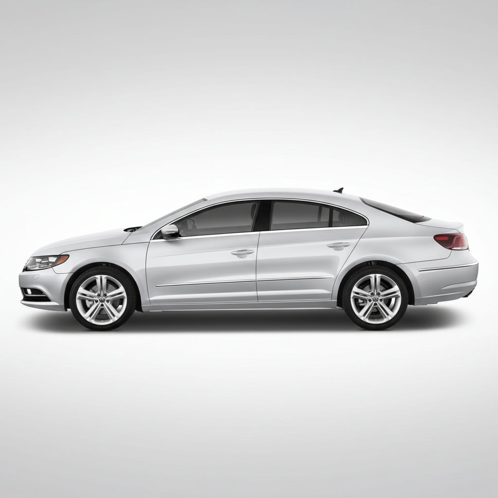 Silver sedan car on a white background