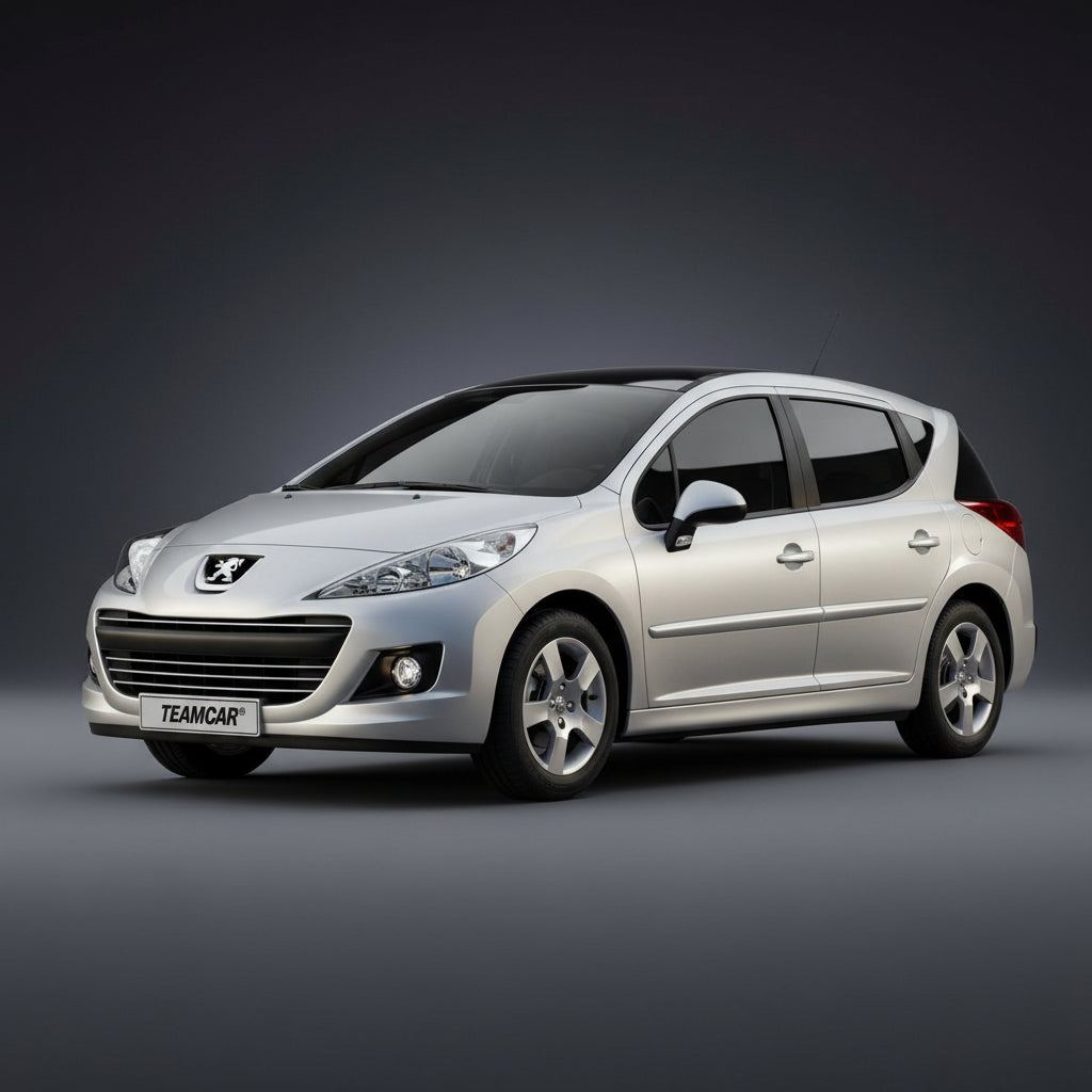 Tray Type Mats Compatible Peugeot 207 SW (2009-2012)-Blue