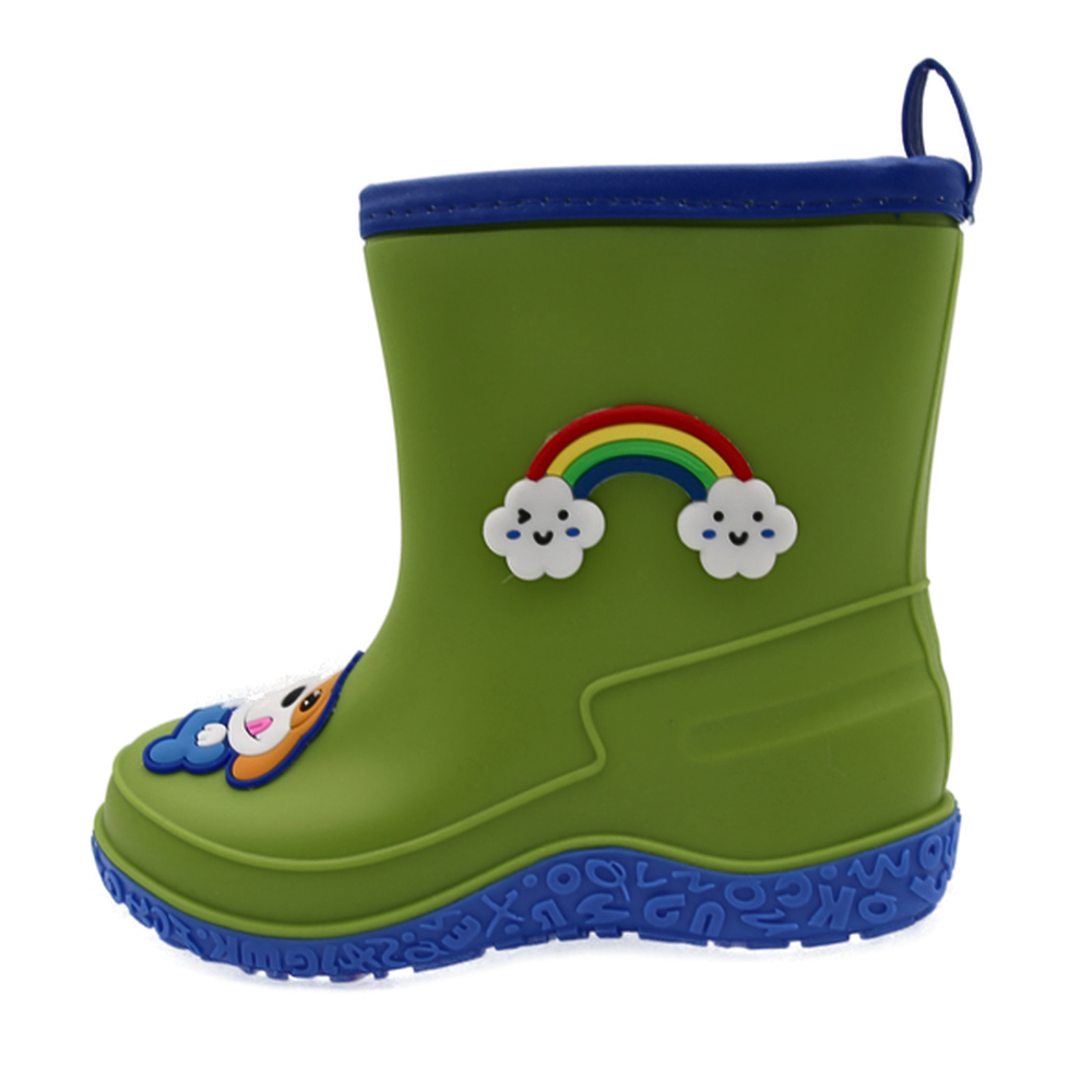 Cizme de ploaie pentru copii cu design animat 3D, model scurt, cauciuc impermeabil - Kitty Rain Boots