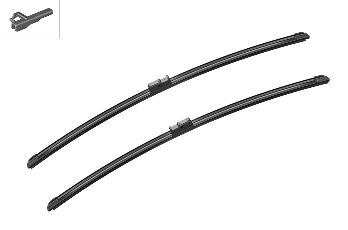 Set de două ștergătoare Bosch Aerotwin A079S cu detaliu de adaptor
