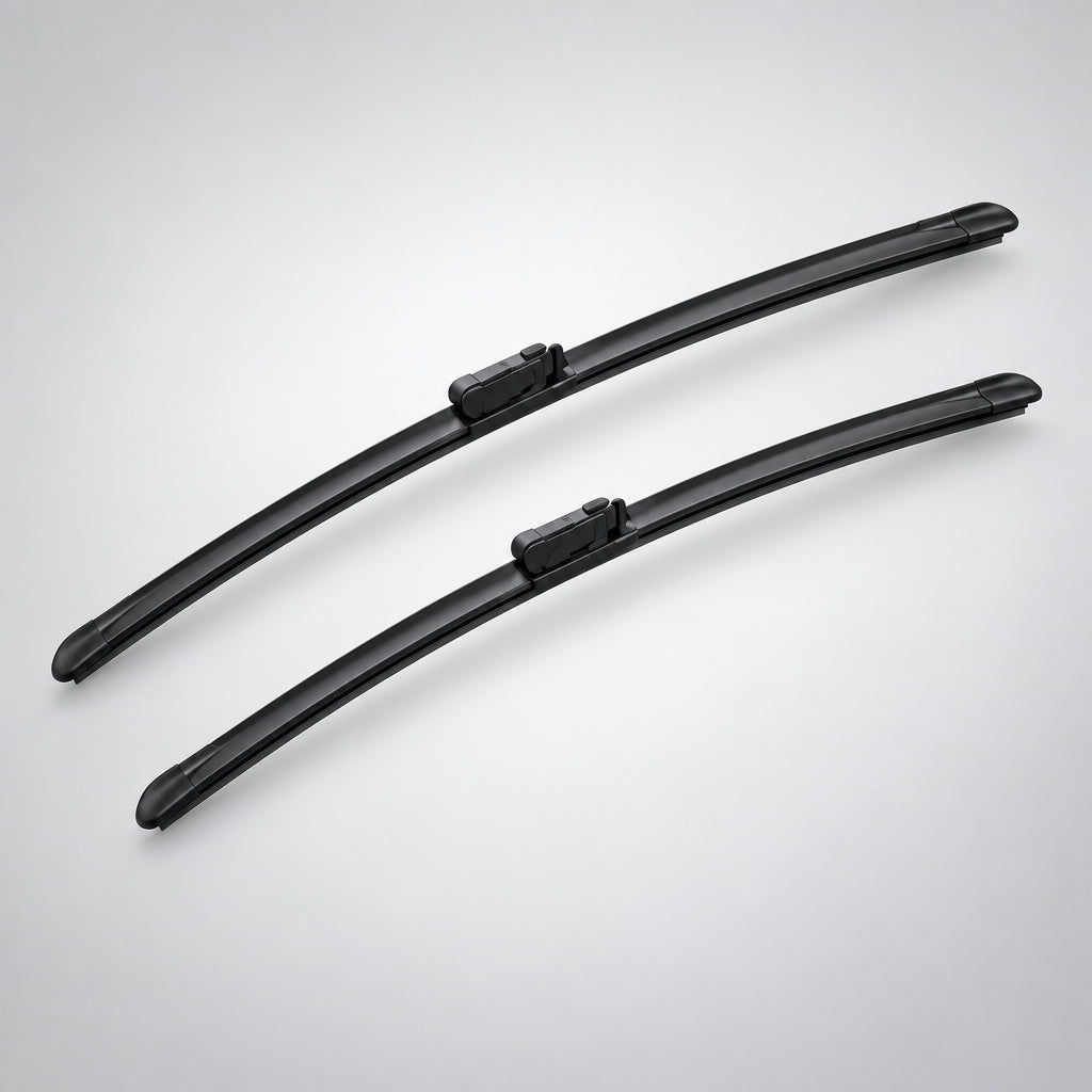 Set Bosch Aerotwin A108S, două lamele în vedere oblică și detaliu al prinderii