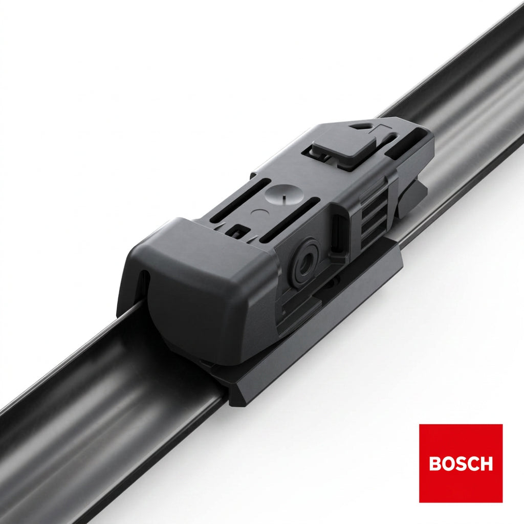 Detaliu al adaptorului original preasamblat Bosch Aerotwin A825S