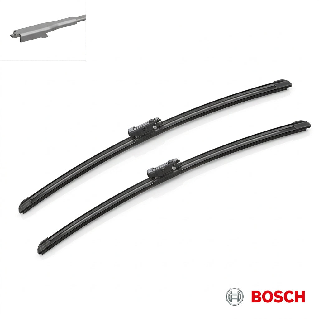 Set două lamele Bosch Aerotwin A969S și ilustrație a brațului