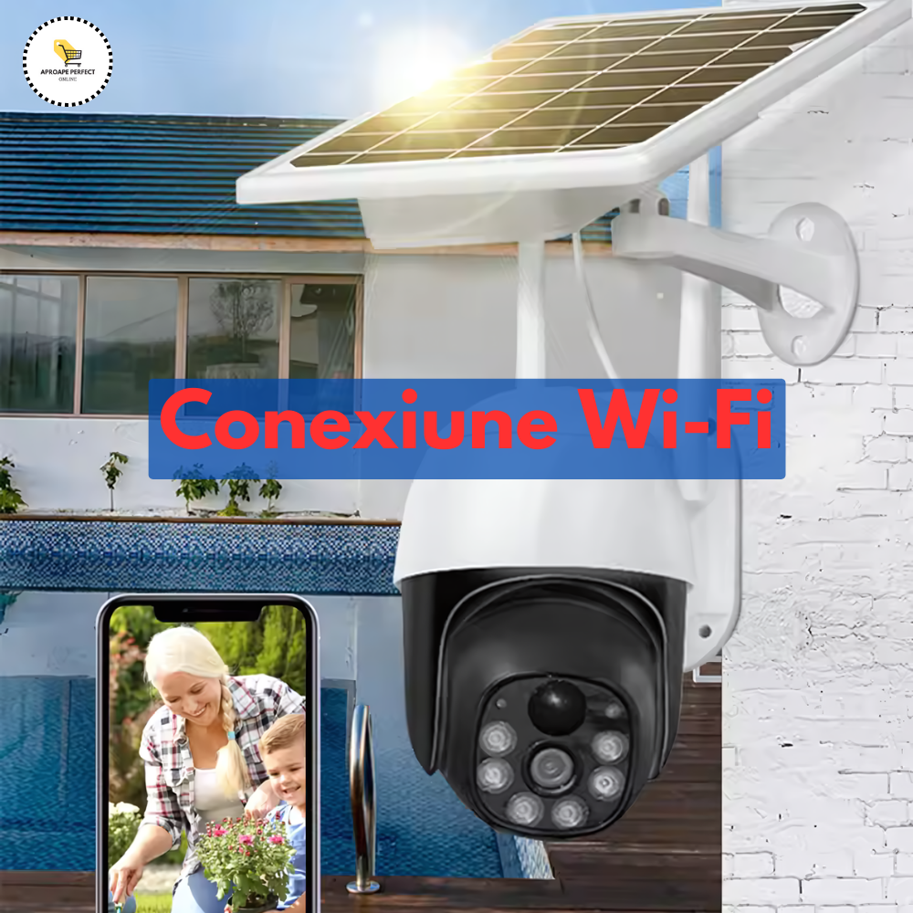 Cameră de Supraveghere Wireless 1080P HD cu Alimentare Solară