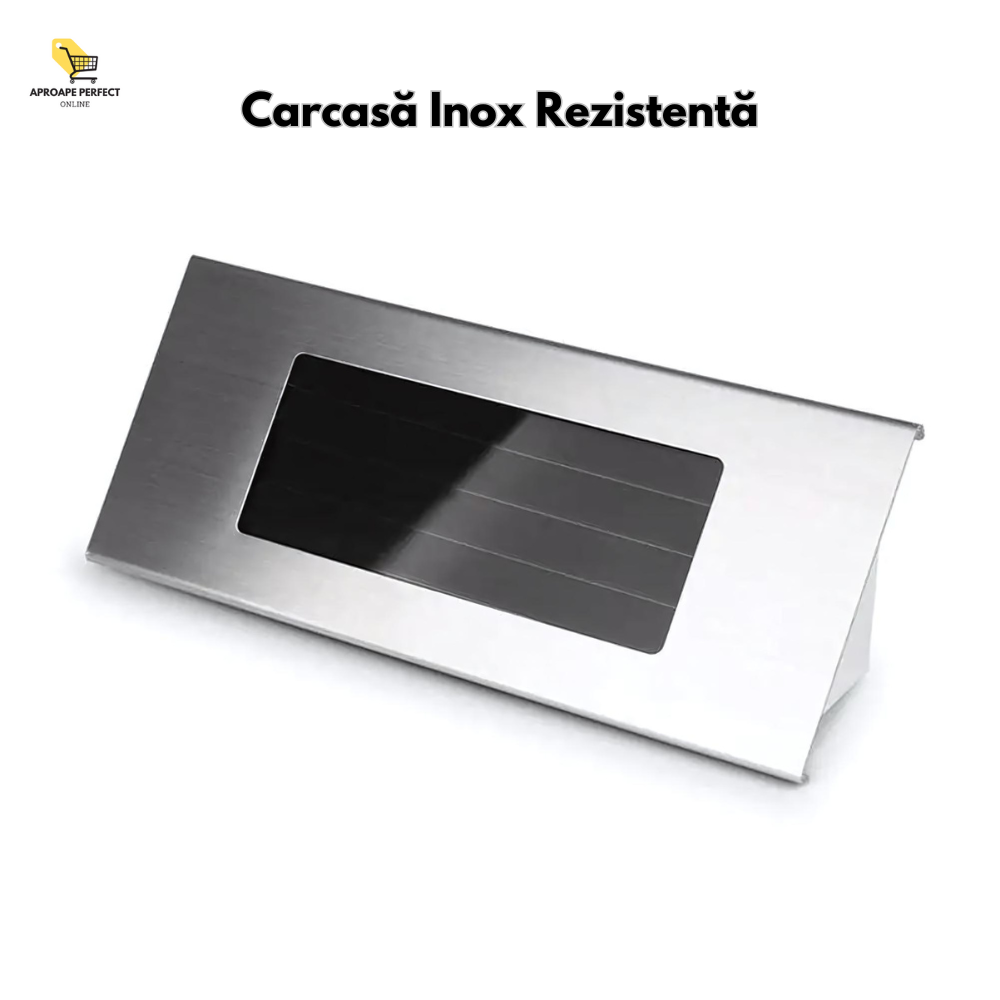 Număr Casă cu 4 Lumini Led și Panou Solar