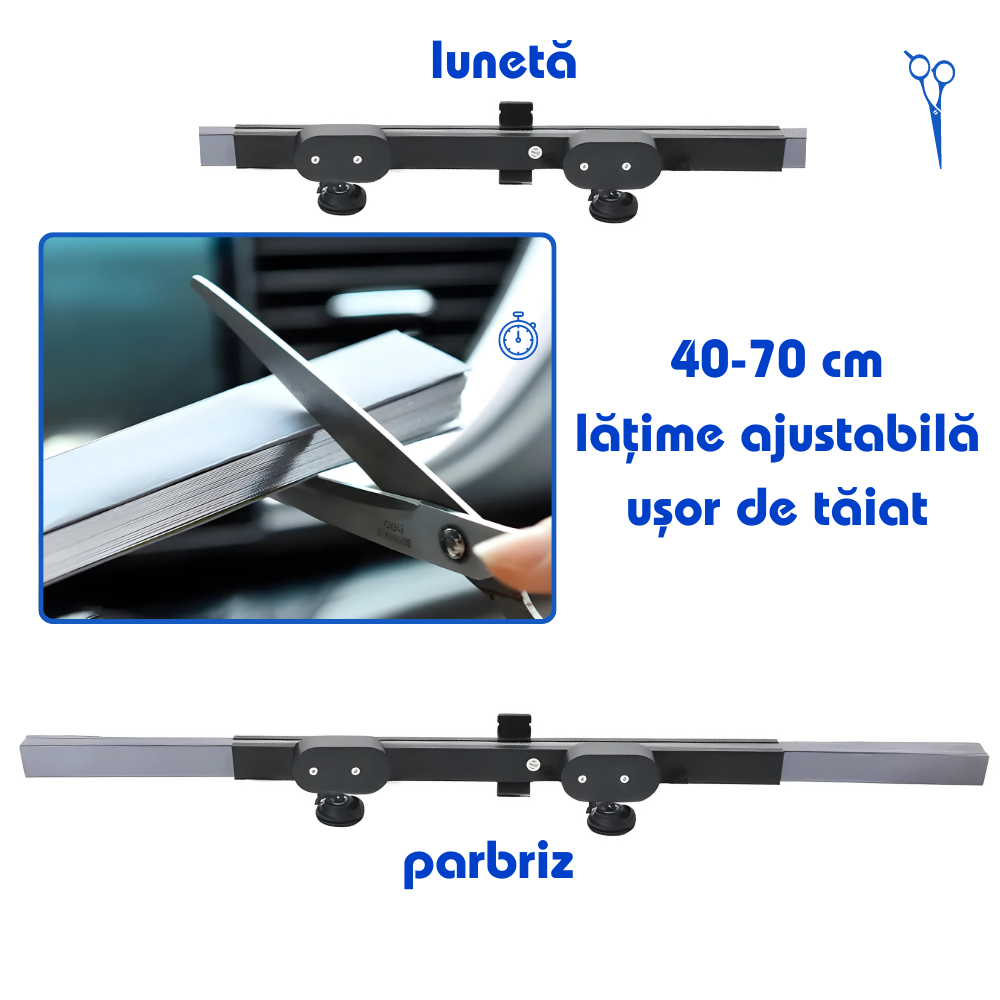 Parasolar Auto Retractabil pentru Blocarea Soarelui și Izolație Termică