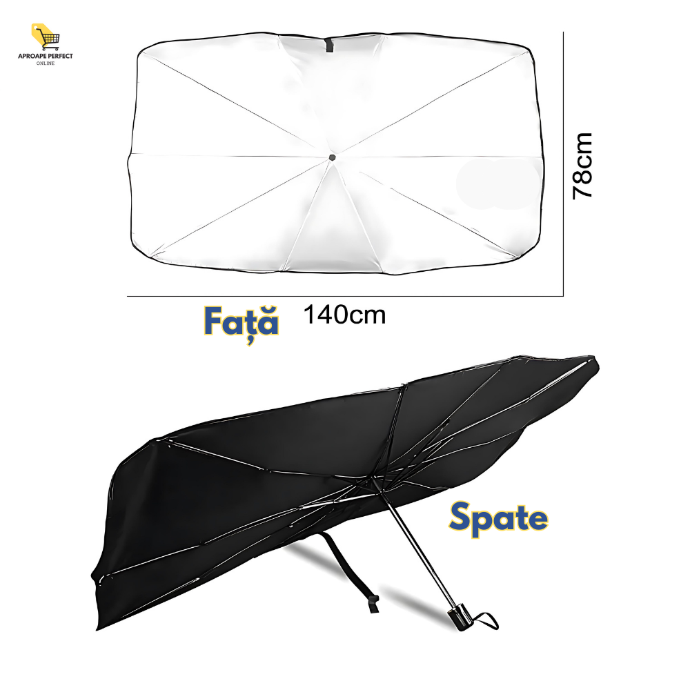 Parasolar pentru Parbriz Auto tip Umbrelă de Protecție Solară