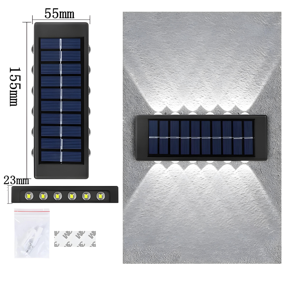 Lampa Solară 12 LED Impermeabilă pentru Exterior