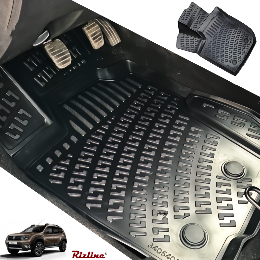 Covorașe auto cu logo-ul Rizline pe fundal alb