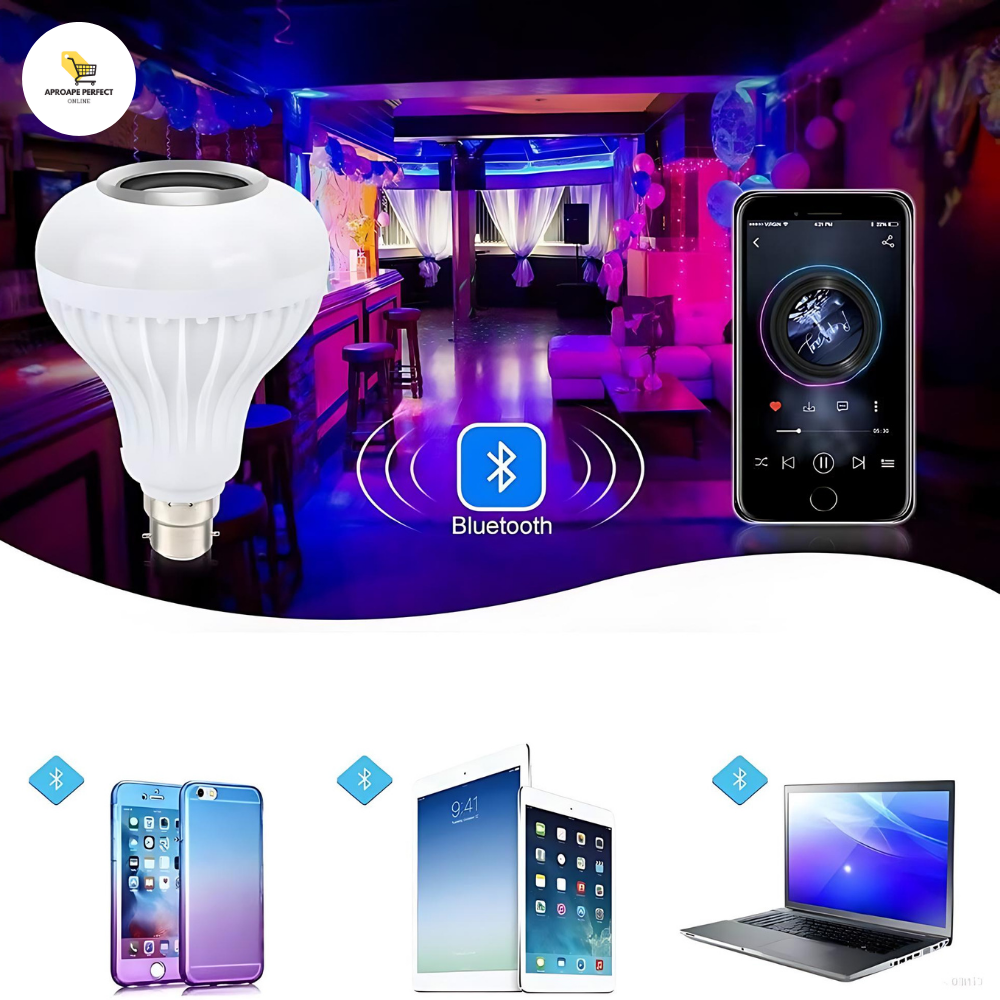 Smart LED Bulb cu Muzică Bluetooth și Telecomandă Wireless