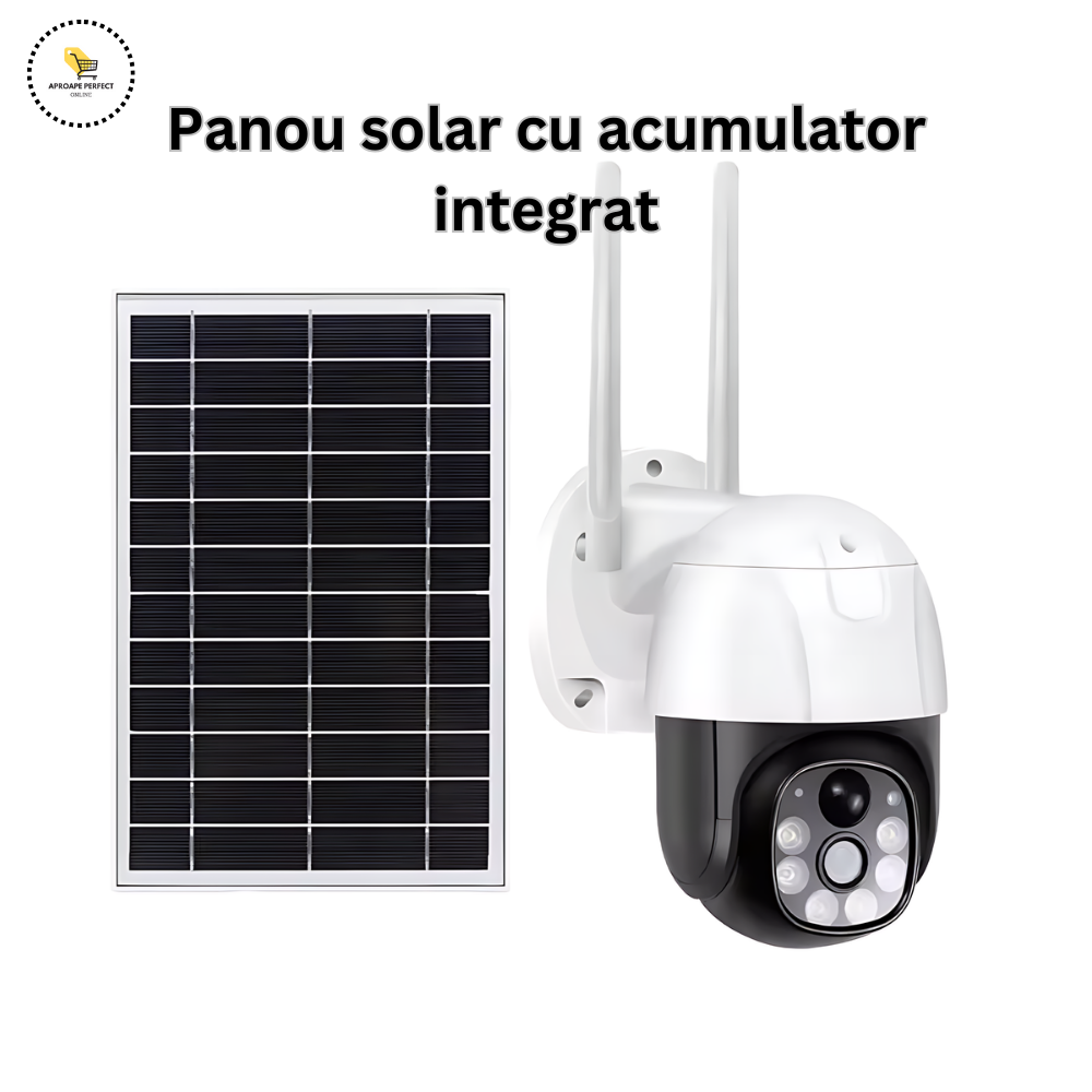 Cameră de Supraveghere Wireless 1080P HD cu Alimentare Solară