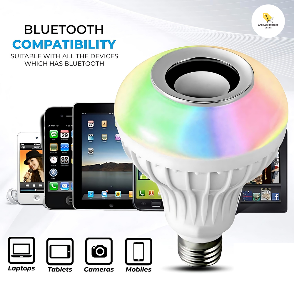 Smart LED Bulb cu Muzică Bluetooth și Telecomandă Wireless