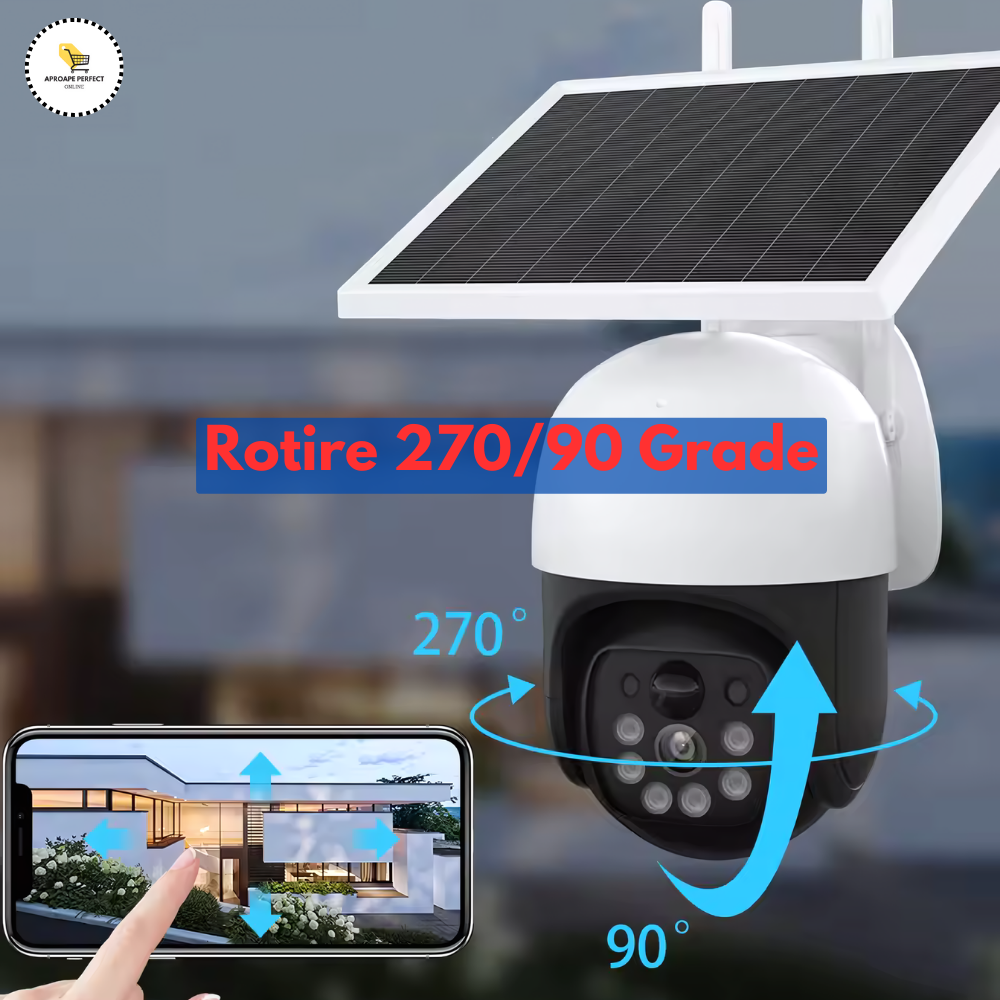 Cameră de Supraveghere Wireless 1080P HD cu Alimentare Solară