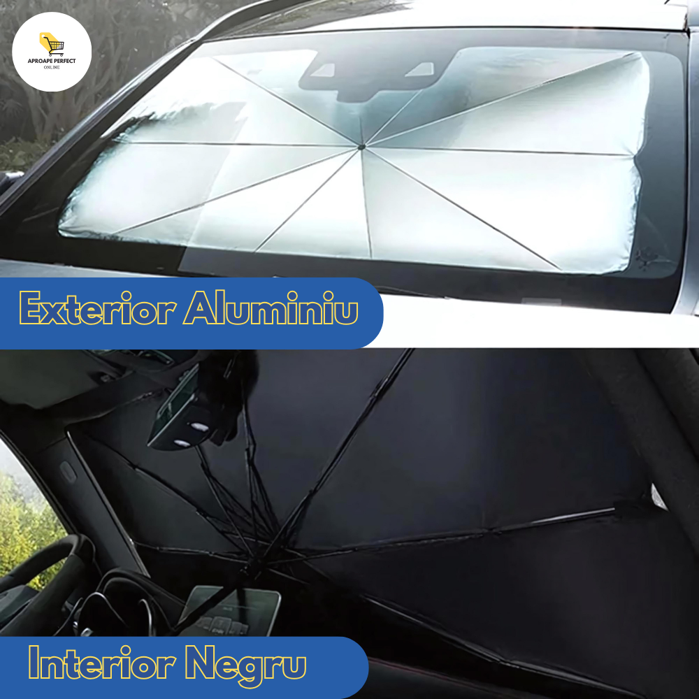 Parasolar pentru Parbriz Auto tip Umbrelă de Protecție Solară