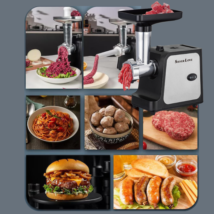 Mașină de tocat carne electrică, Putere 1000W, Accesorii Incluse